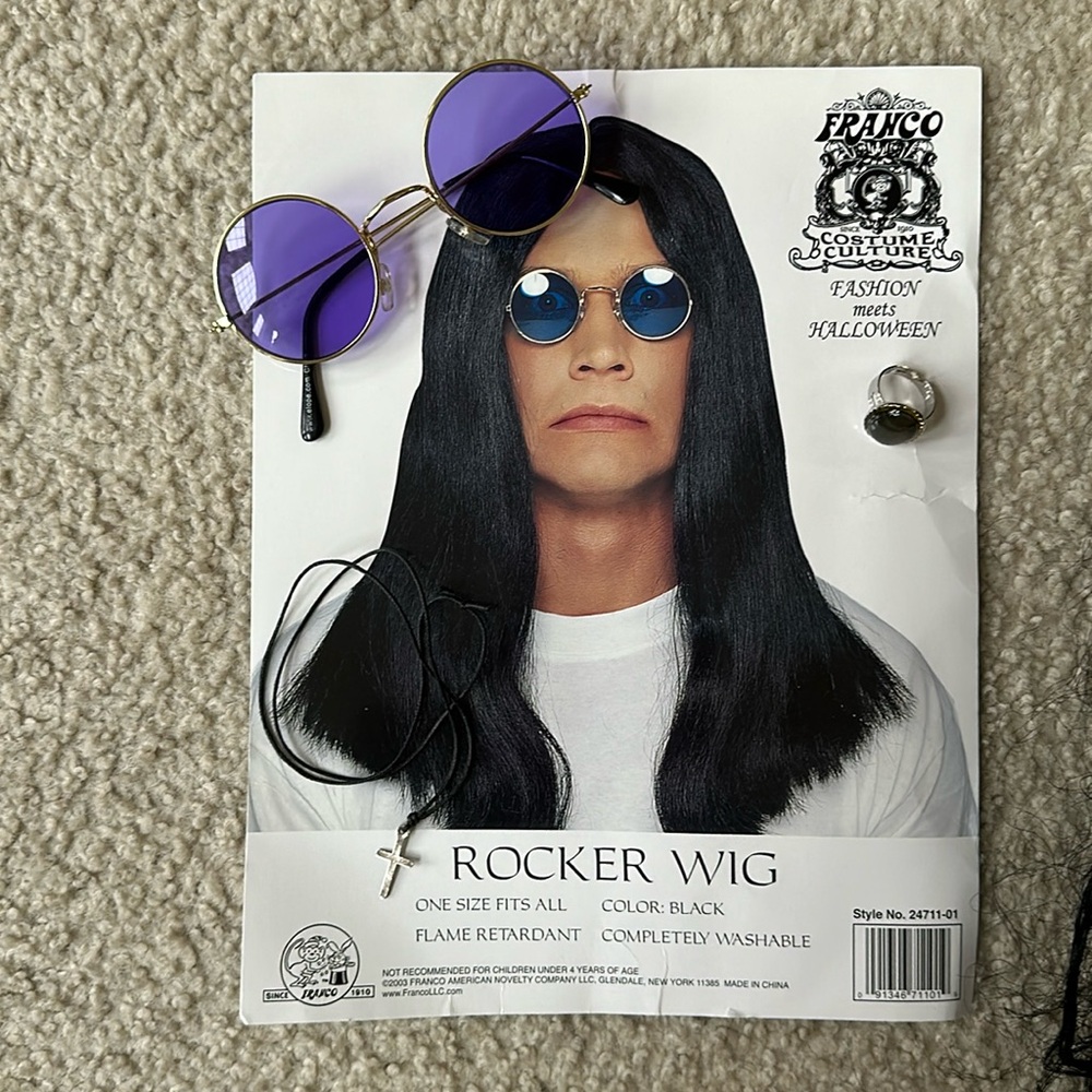 Rocker Costume Wig Bundle